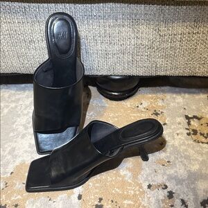 H&M Sleek Black Mules for Women